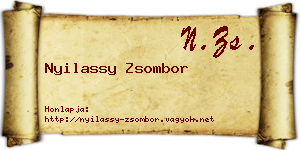 Nyilassy Zsombor névjegykártya